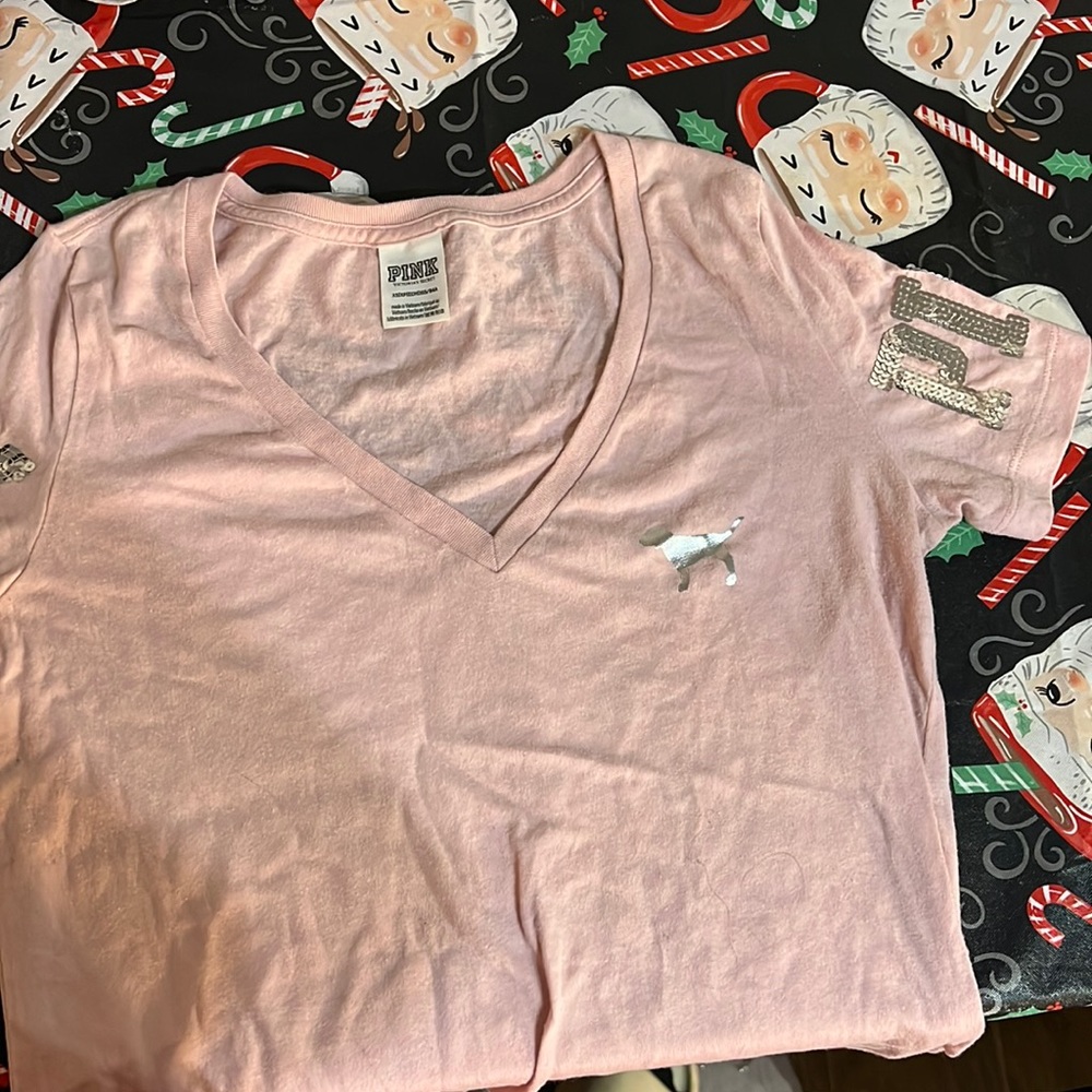 Women’s Bling PINK Vneck